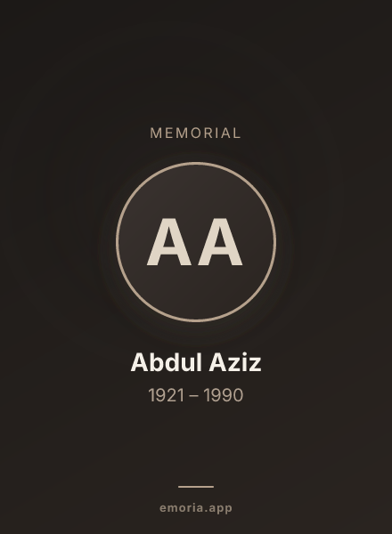 Memorial portrait of Abdul Aziz