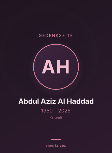 Gedenkportrait von Abdul Aziz Al Haddad