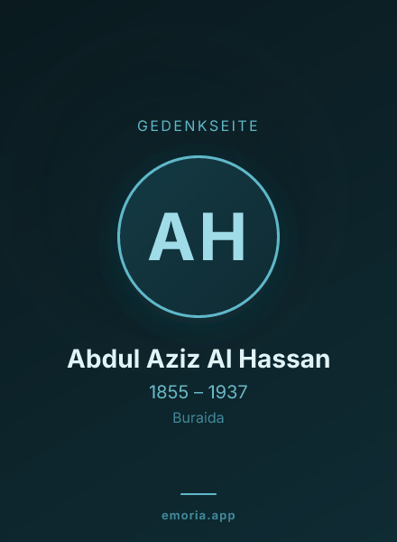Gedenkportrait von Abdul Aziz Al Hassan