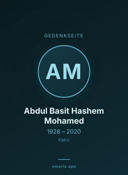 Gedenkportrait von Abdul Basit Hashem Mohamed