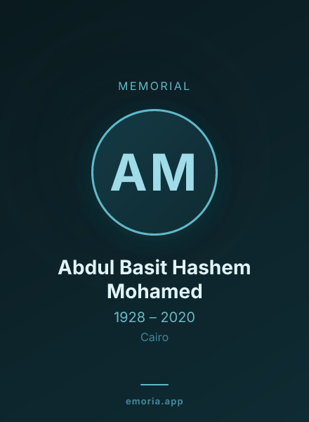 Memorial portrait of Abdul Basit Hashem Mohamed