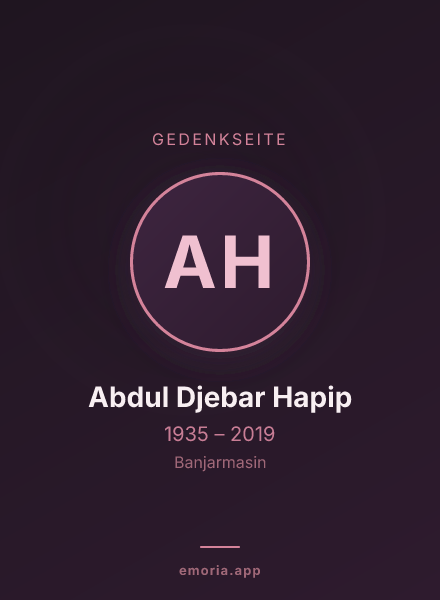 Gedenkportrait von Abdul Djebar Hapip