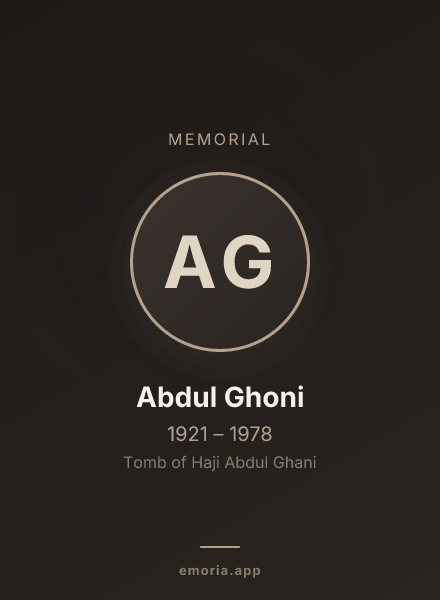 Memorial portrait of Abdul Ghoni