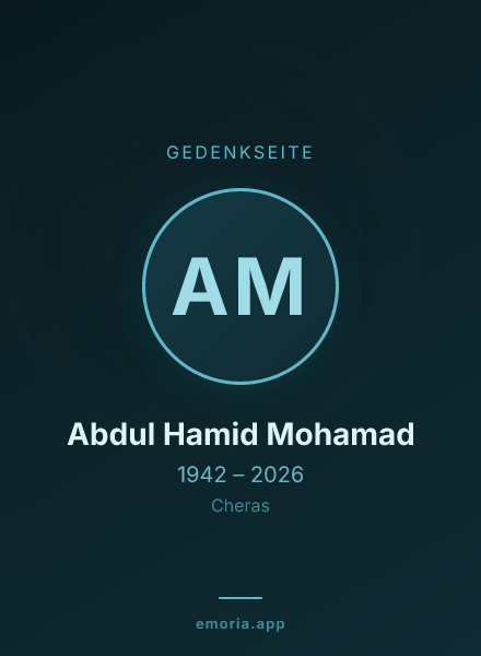 Gedenkportrait von Abdul Hamid Mohamad