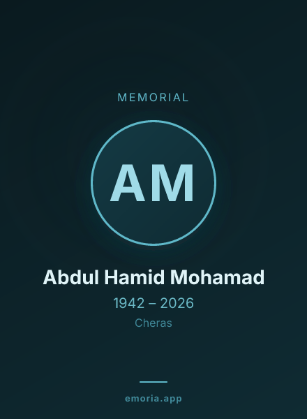 Memorial portrait of Abdul Hamid Mohamad