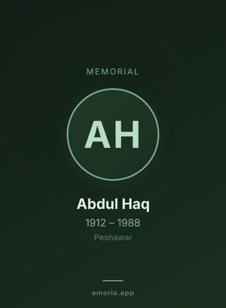 Memorial portrait of Abdul Haq