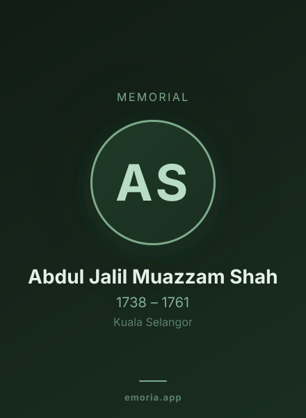 Memorial portrait of Abdul Jalil Muazzam Shah