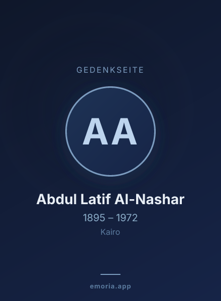 Gedenkportrait von Abdul Latif Al-Nashar