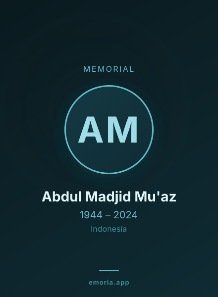 Memorial portrait of Abdul Madjid Mu'az