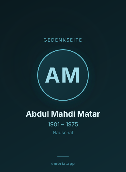 Gedenkportrait von Abdul Mahdi Matar