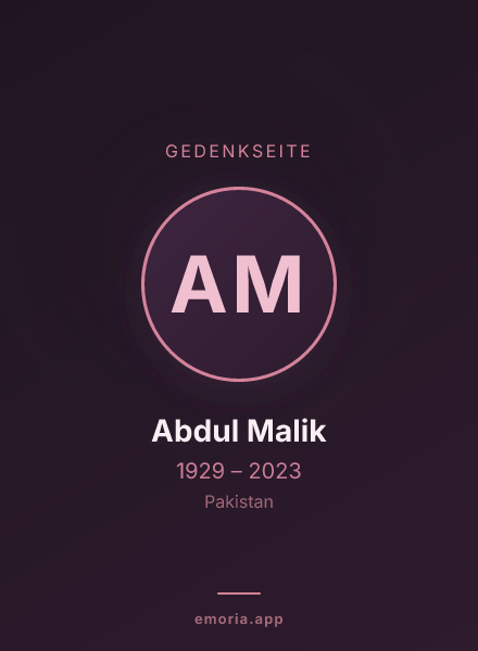 Gedenkportrait von Abdul Malik