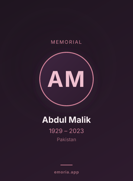 Memorial portrait of Abdul Malik