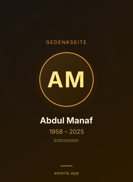 Gedenkportrait von Abdul Manaf