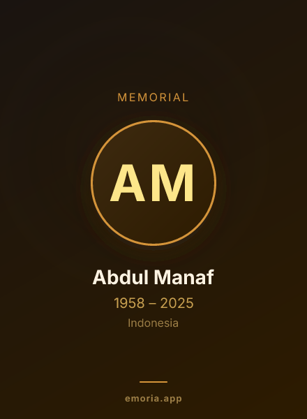 Memorial portrait of Abdul Manaf