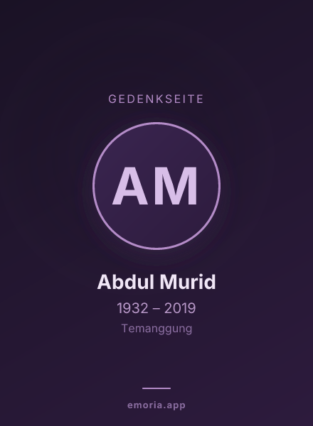 Gedenkportrait von Abdul Murid