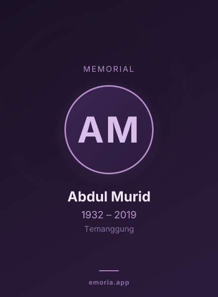 Memorial portrait of Abdul Murid