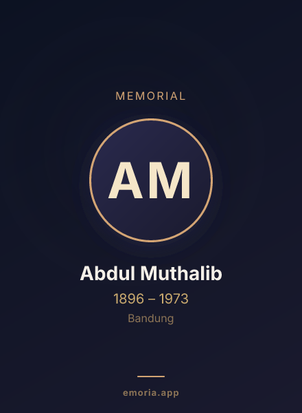 Memorial portrait of Abdul Muthalib
