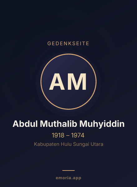 Gedenkportrait von Abdul Muthalib Muhyiddin