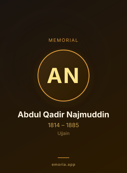 Memorial portrait of Abdul Qadir Najmuddin