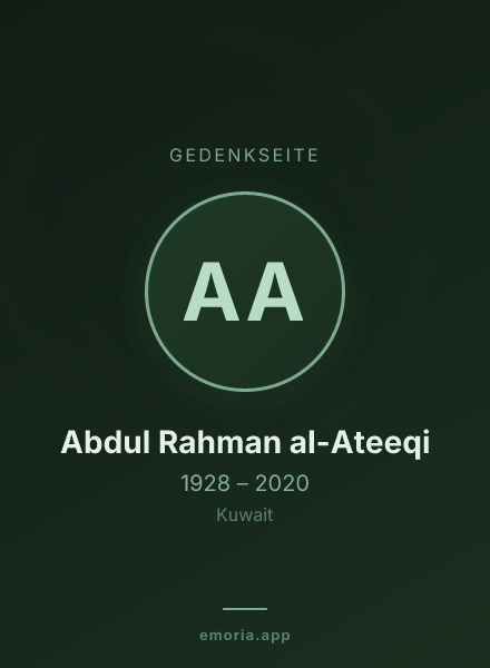 Gedenkportrait von Abdul Rahman al-Ateeqi