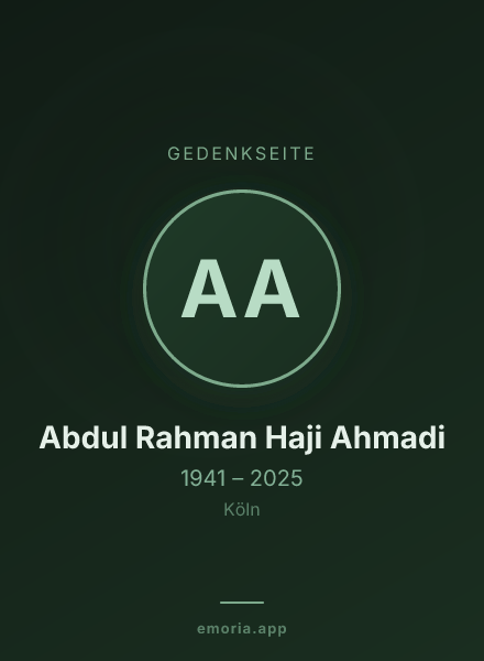 Gedenkportrait von Abdul Rahman Haji Ahmadi