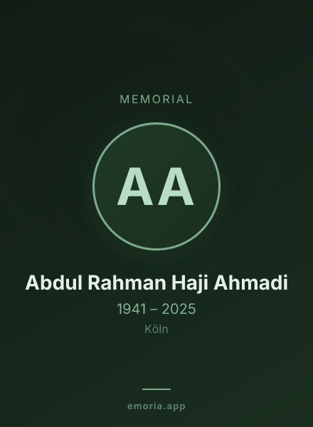 Memorial portrait of Abdul Rahman Haji Ahmadi