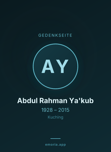 Gedenkportrait von Abdul Rahman Ya'kub