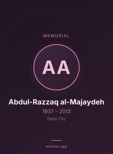 Memorial portrait of Abdul-Razzaq al-Majaydeh