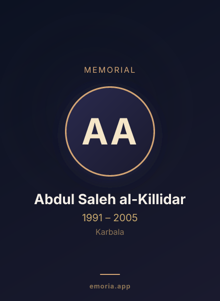 Memorial portrait of Abdul Saleh al-Killidar
