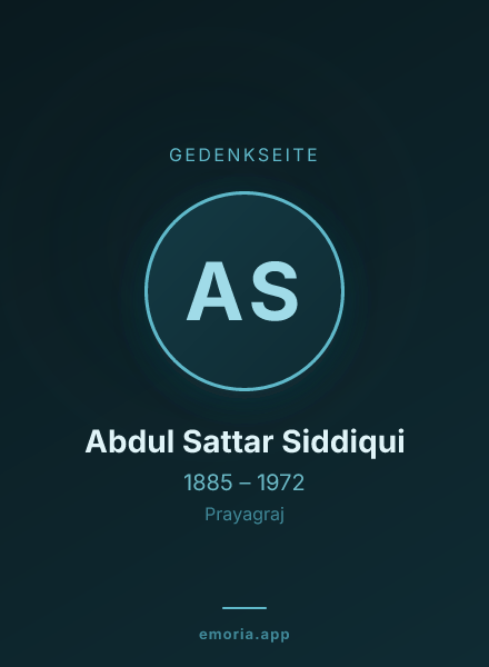 Gedenkportrait von Abdul Sattar Siddiqui