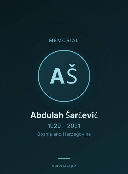 Memorial portrait of Abdulah Šarčević