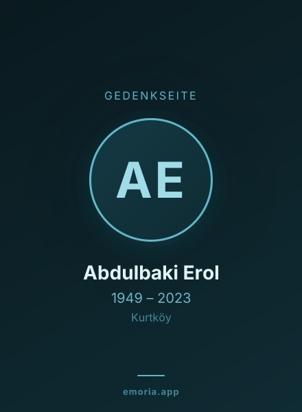 Gedenkportrait von Abdulbaki Erol