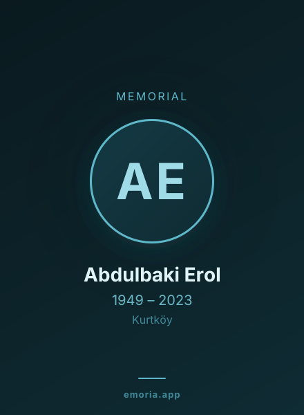 Memorial portrait of Abdulbaki Erol
