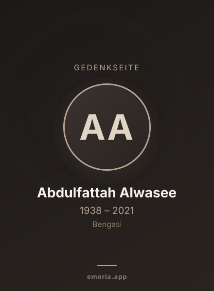 Gedenkportrait von Abdulfattah Alwasee