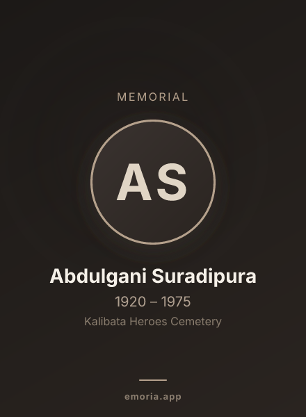 Memorial portrait of Abdulgani Suradipura