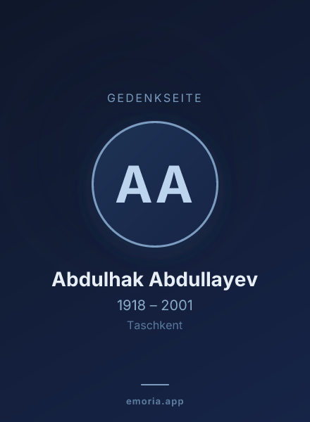 Gedenkportrait von Abdulhak Abdullayev
