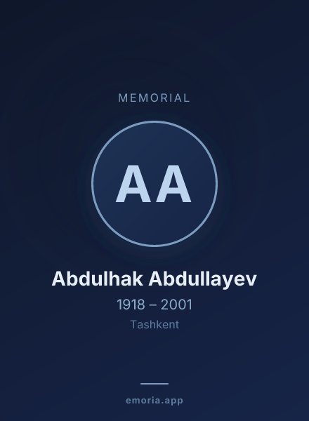Memorial portrait of Abdulhak Abdullayev
