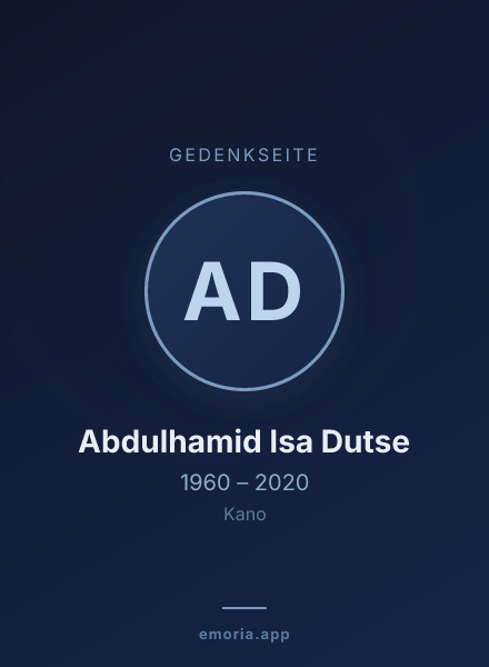 Gedenkportrait von Abdulhamid Isa Dutse