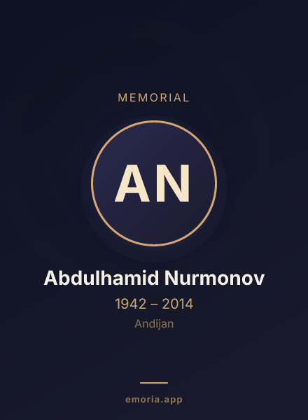 Memorial portrait of Abdulhamid Nurmonov