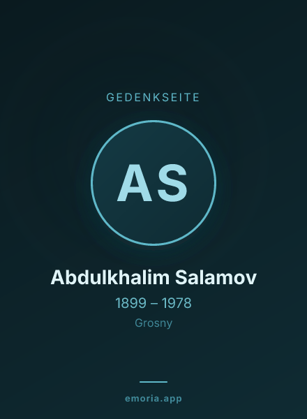 Gedenkportrait von Abdulkhalim Salamov