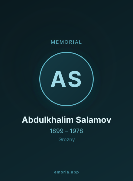 Memorial portrait of Abdulkhalim Salamov