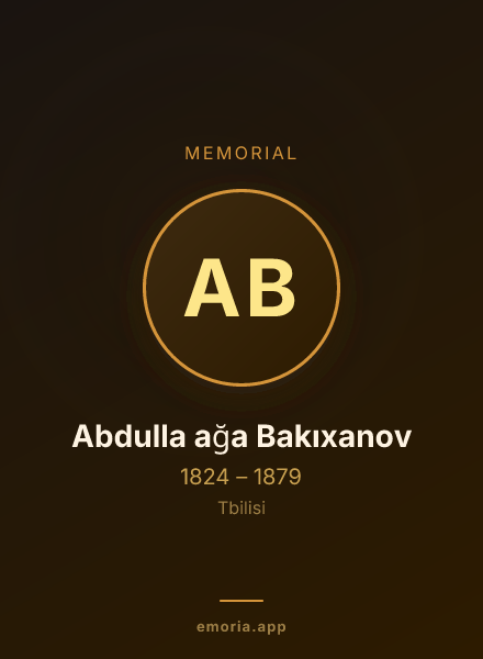 Memorial portrait of Abdulla ağa Bakıxanov