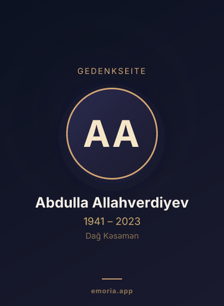 Gedenkportrait von Abdulla Allahverdiyev