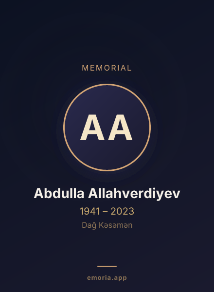 Memorial portrait of Abdulla Allahverdiyev