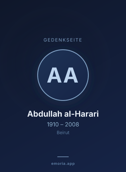 Gedenkportrait von Abdullah al-Harari