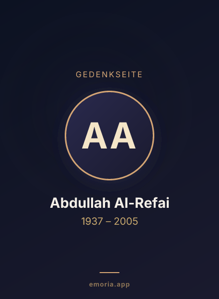 Gedenkportrait von Abdullah Al-Refai