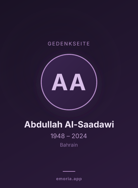 Gedenkportrait von Abdullah Al-Saadawi