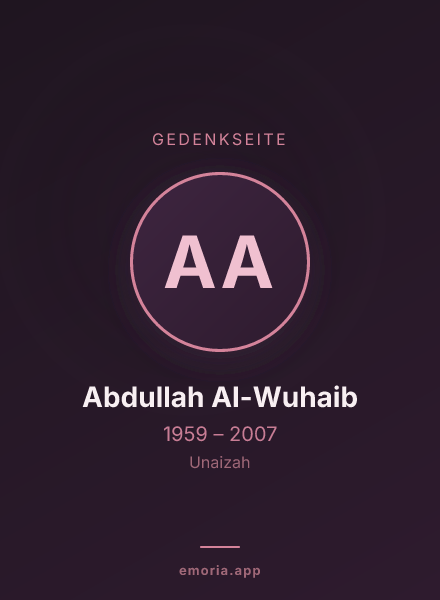 Gedenkportrait von Abdullah Al-Wuhaib