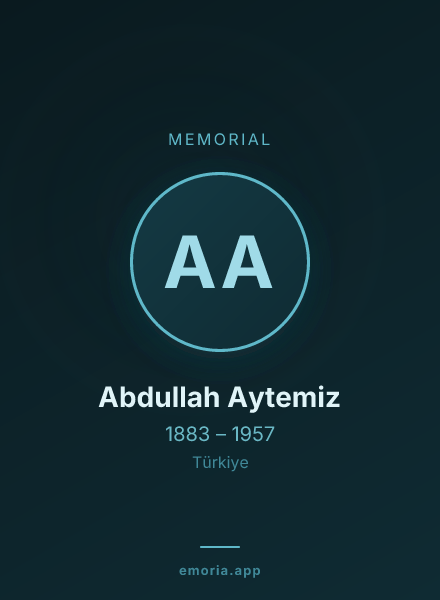 Memorial portrait of Abdullah Aytemiz