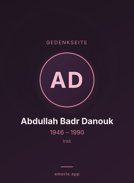 Gedenkportrait von Abdullah Badr Danouk